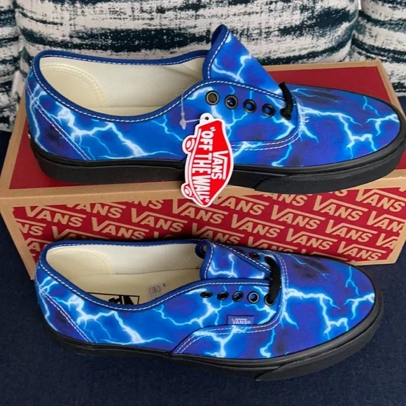 Vans Authentic Lightning Black/Blue MENS - Picture 2 of 16
